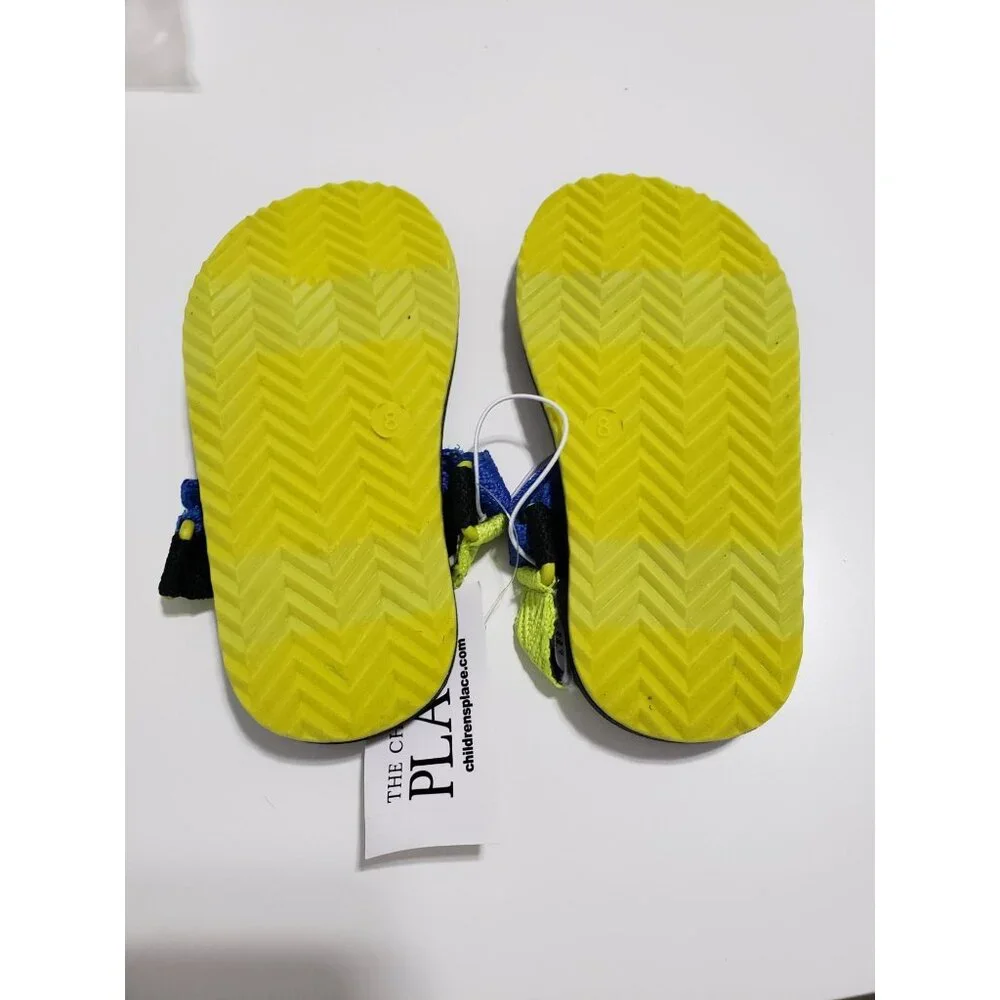 The Children's Place Toddler Boys Colorblock‎ Webbed Sandals in Black/Blue- Size
